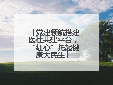 党建领航搭建医社共建平台，“红心”托起健康大民生
