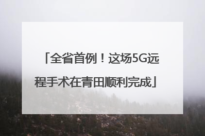 全省首例！这场5G远程手术在青田顺利完成