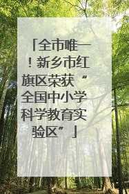 全市唯一！新乡市红旗区荣获“全国中小学科学教育实验区”
