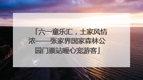 六一童乐汇，土家风情浓——张家界国家森林公园门票站暖心宠游客