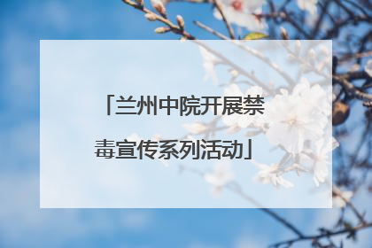 兰州中院开展禁毒宣传系列活动