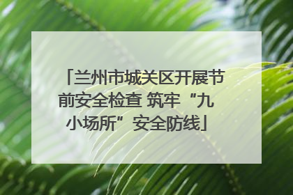 兰州市城关区开展节前安全检查 筑牢“九小场所”安全防线