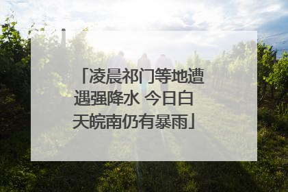凌晨祁门等地遭遇强降水 今日白天皖南仍有暴雨