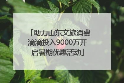 助力山东文旅消费 滴滴投入9000万开启暑期优惠活动