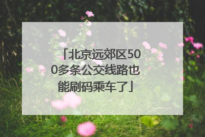北京远郊区500多条公交线路也能刷码乘车了