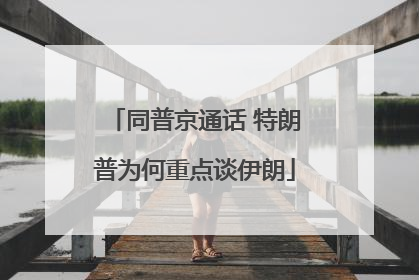 同普京通话 特朗普为何重点谈伊朗
