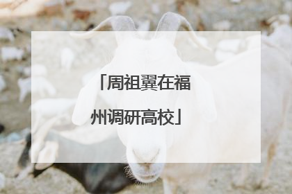 周祖翼在福州调研高校