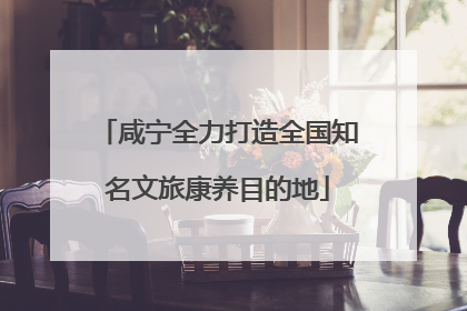 咸宁全力打造全国知名文旅康养目的地