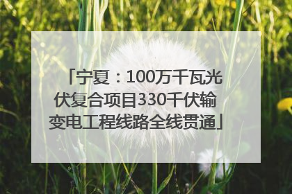 宁夏：100万千瓦光伏复合项目330千伏输变电工程线路全线贯通