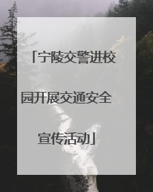 宁陵交警进校园开展交通安全宣传活动