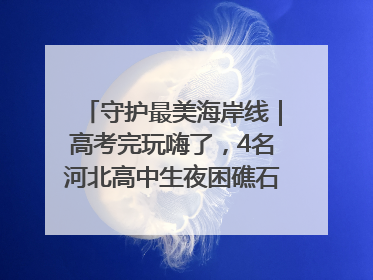 守护最美海岸线｜高考完玩嗨了，4名河北高中生夜困礁石！青岛救援队火速出动救上岸