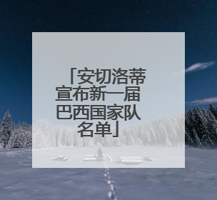 安切洛蒂宣布新一届巴西国家队名单