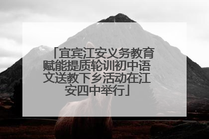 宜宾江安义务教育赋能提质轮训初中语文送教下乡活动在江安四中举行