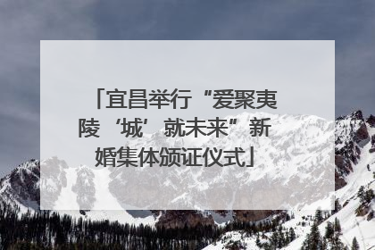 宜昌举行“爱聚夷陵‘城’就未来”新婚集体颁证仪式