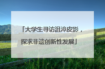 大学生寻访沮漳皮影，探求非遗创新性发展