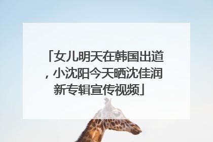 女儿明天在韩国出道，小沈阳今天晒沈佳润新专辑宣传视频
