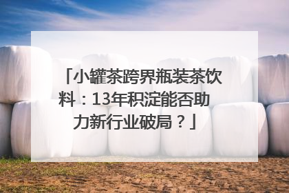 小罐茶跨界瓶装茶饮料：13年积淀能否助力新行业破局？