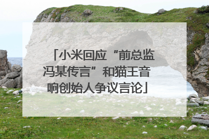 小米回应“前总监冯某传言”和猫王音响创始人争议言论