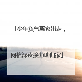 少年负气离家出走，网格深夜接力助归家