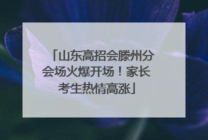 山东高招会滕州分会场火爆开场！家长考生热情高涨