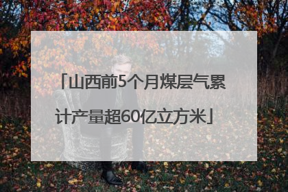 山西前5个月煤层气累计产量超60亿立方米