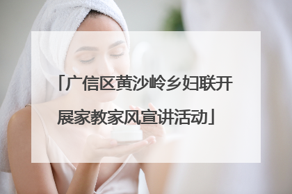 广信区黄沙岭乡妇联开展家教家风宣讲活动