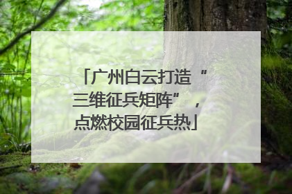 广州白云打造“三维征兵矩阵”，点燃校园征兵热