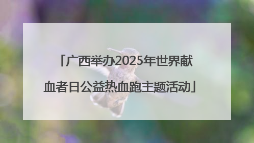 广西举办2025年世界献血者日公益热血跑主题活动