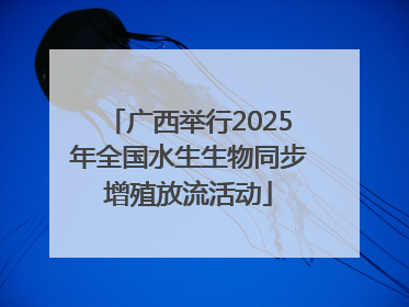 广西举行2025年全国水生生物同步增殖放流活动