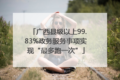 广西县级以上99.83%政务服务事项实现“最多跑一次”