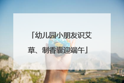 幼儿园小朋友识艾草、制香囊迎端午