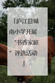 庐江县城南小学开展“书香家庭”评选活动