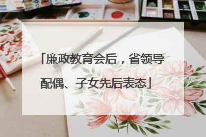廉政教育会后，省领导配偶、子女先后表态