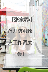 张家界市召开防汛救灾工作调度会