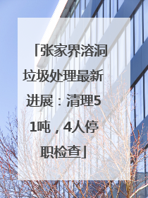 张家界溶洞垃圾处理最新进展：清理51吨，4人停职检查