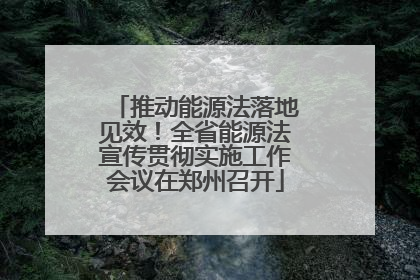 推动能源法落地见效！全省能源法宣传贯彻实施工作会议在郑州召开