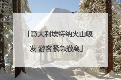 意大利埃特纳火山喷发 游客紧急撤离