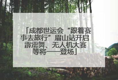 成都世运会“跟着赛事去旅行”眉山站开启 霹雳舞、无人机大赛等将一一登场