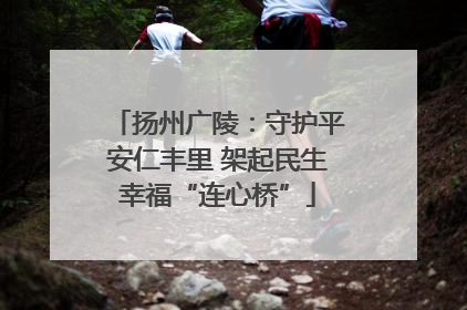 扬州广陵：守护平安仁丰里 架起民生幸福“连心桥”
