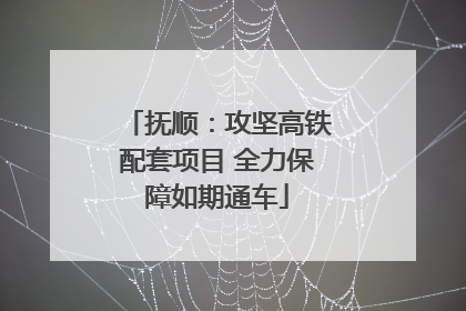 抚顺：攻坚高铁配套项目 全力保障如期通车