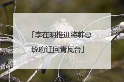 李在明推进将韩总统府迁回青瓦台