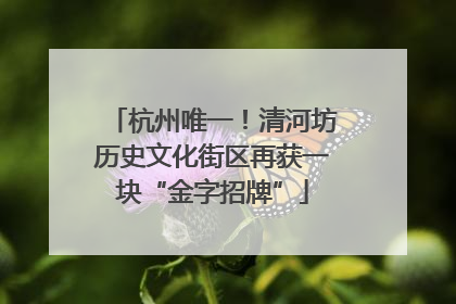 杭州唯一！清河坊历史文化街区再获一块“金字招牌”