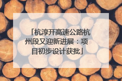 杭淳开高速公路杭州段又迎新进展：项目初步设计获批