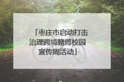 枣庄市启动打击治理跨境赌博校园宣传周活动