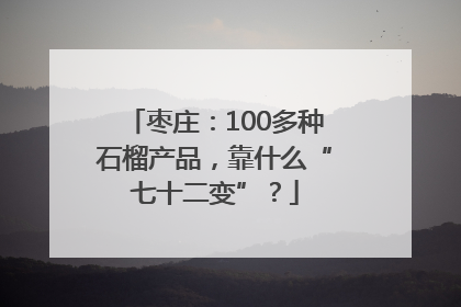 枣庄：100多种石榴产品，靠什么“七十二变”？