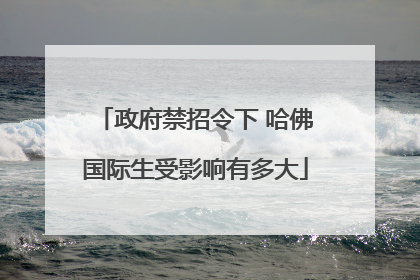 政府禁招令下 哈佛国际生受影响有多大