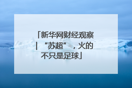 新华网财经观察｜“苏超”，火的不只是足球