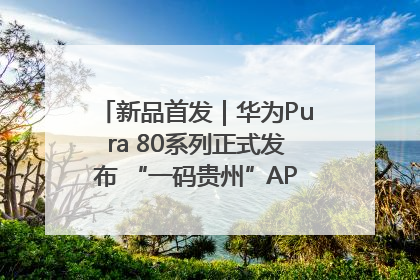 新品首发｜华为Pura 80系列正式发布 “一码贵州”APP抢先开售！