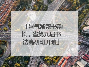 暑气渐浓书韵长，省第九届书法高研班开班