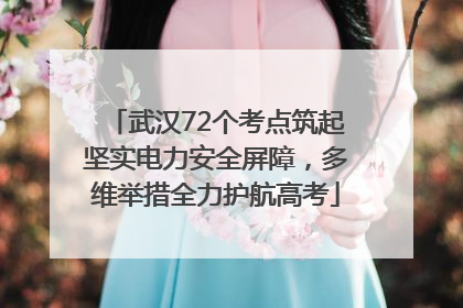 武汉72个考点筑起坚实电力安全屏障，多维举措全力护航高考